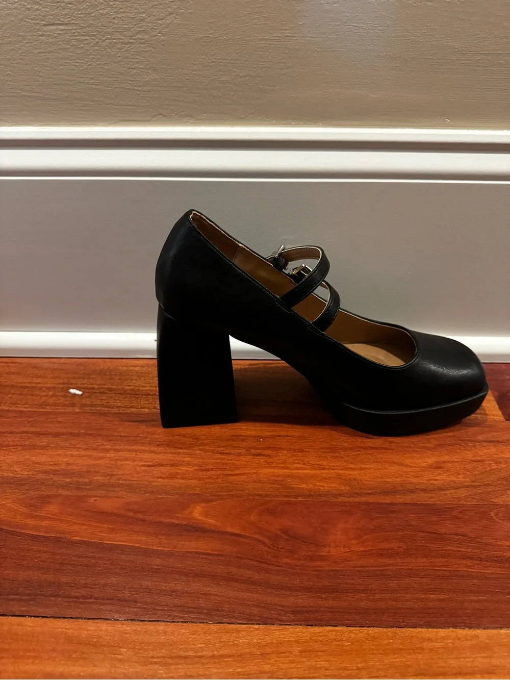 Mary Jane Block Heel Pumps